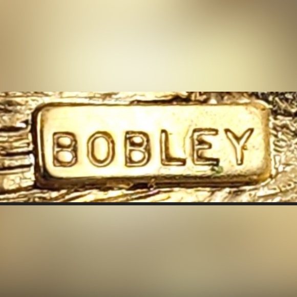 Vintage Gold and Crystal Scepter Brooch Pin by Bobley - Picture 8 of 9